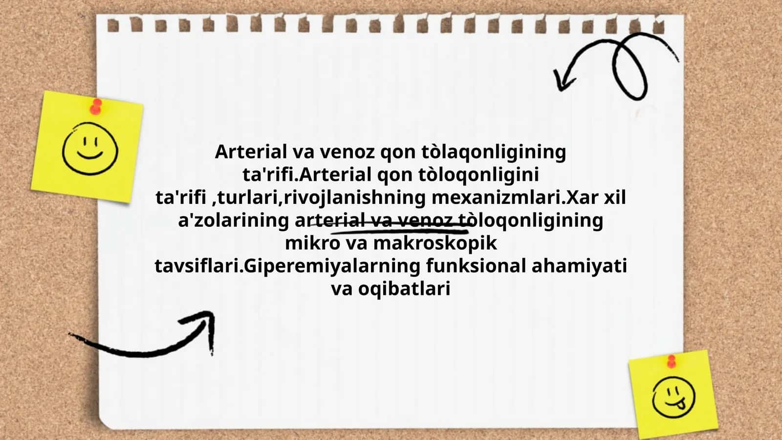 Arterial va venoz qon tòlaqonligining ta'rifi 1