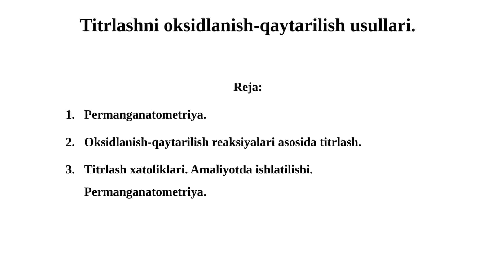 Titrlashnioksidlanish-qaytarilishusullari 1