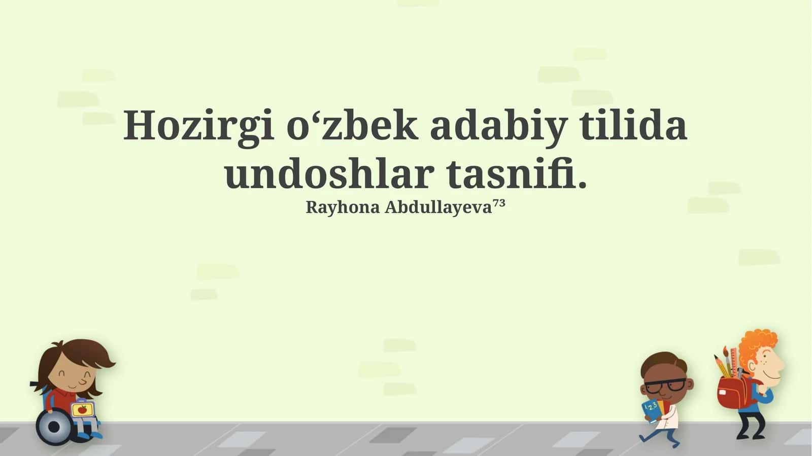 Undoshlar tasnifi 1