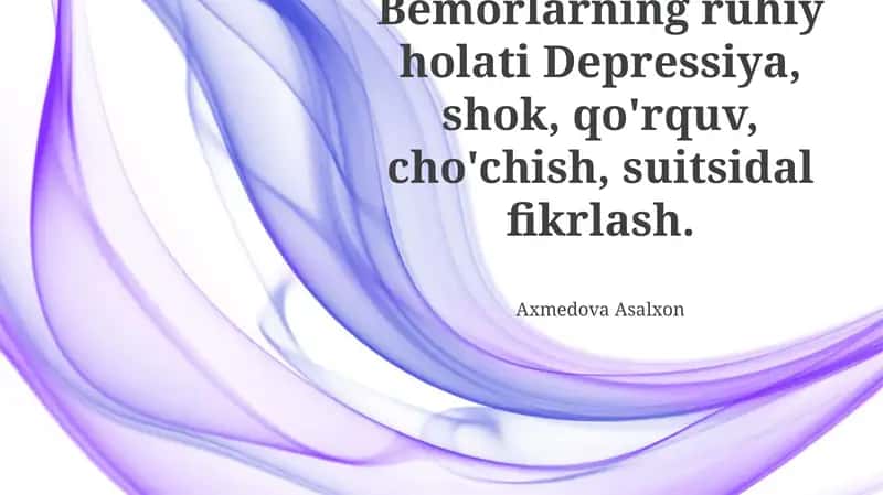 Bemorlarning ruhiy holati 1
