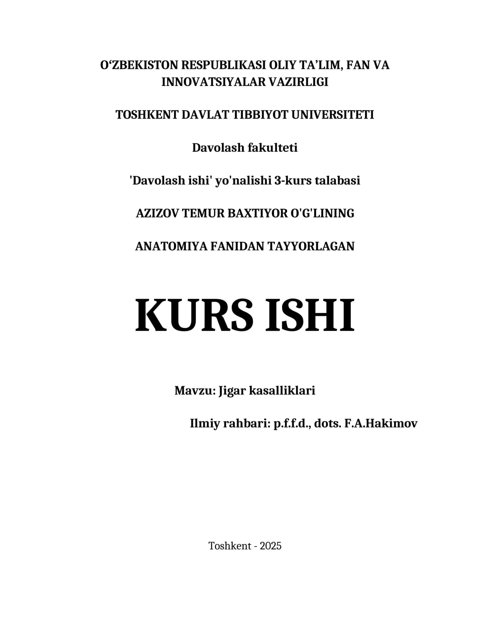 JIGAR KASALLIKLARI 1