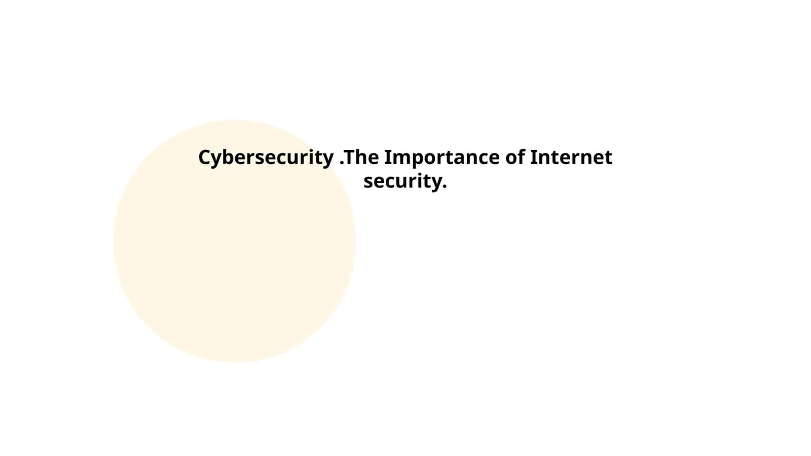 The Importance of Internet Security 1