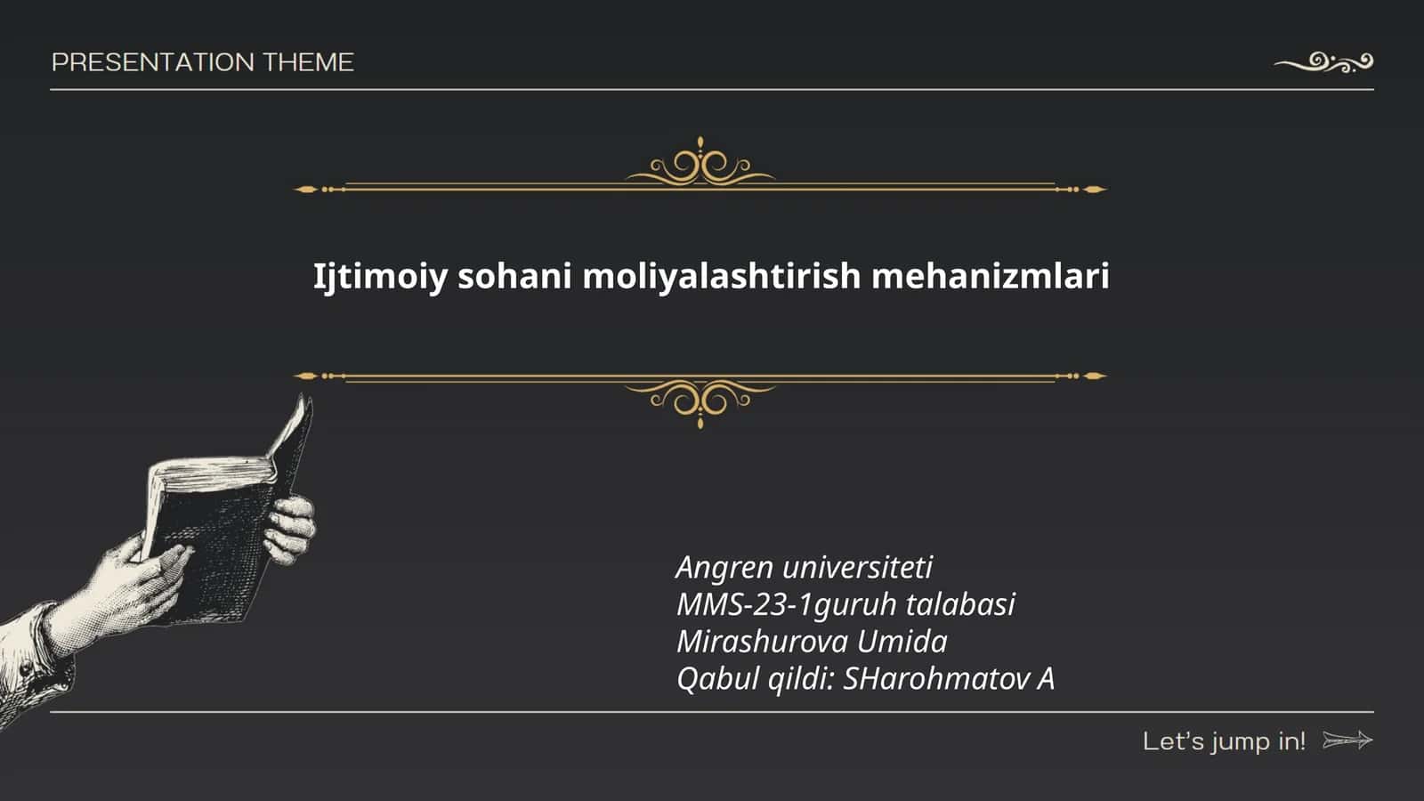 Ijtimoiy sohani moliyalashtirish mehanizmlari 1