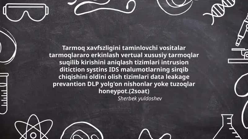 Tarmoq Xavfsizligi Vositalari 1