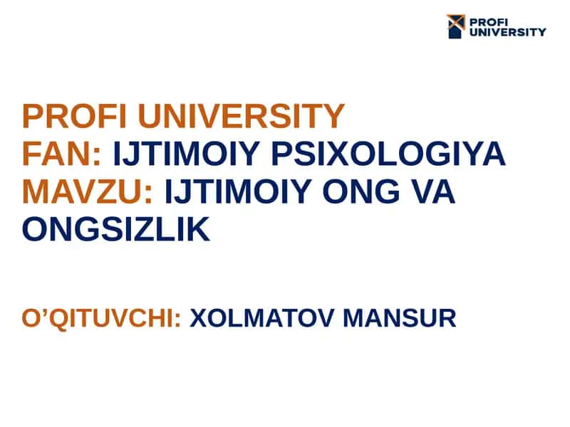 IJTIMOIY PSIXOLOGIYA 1