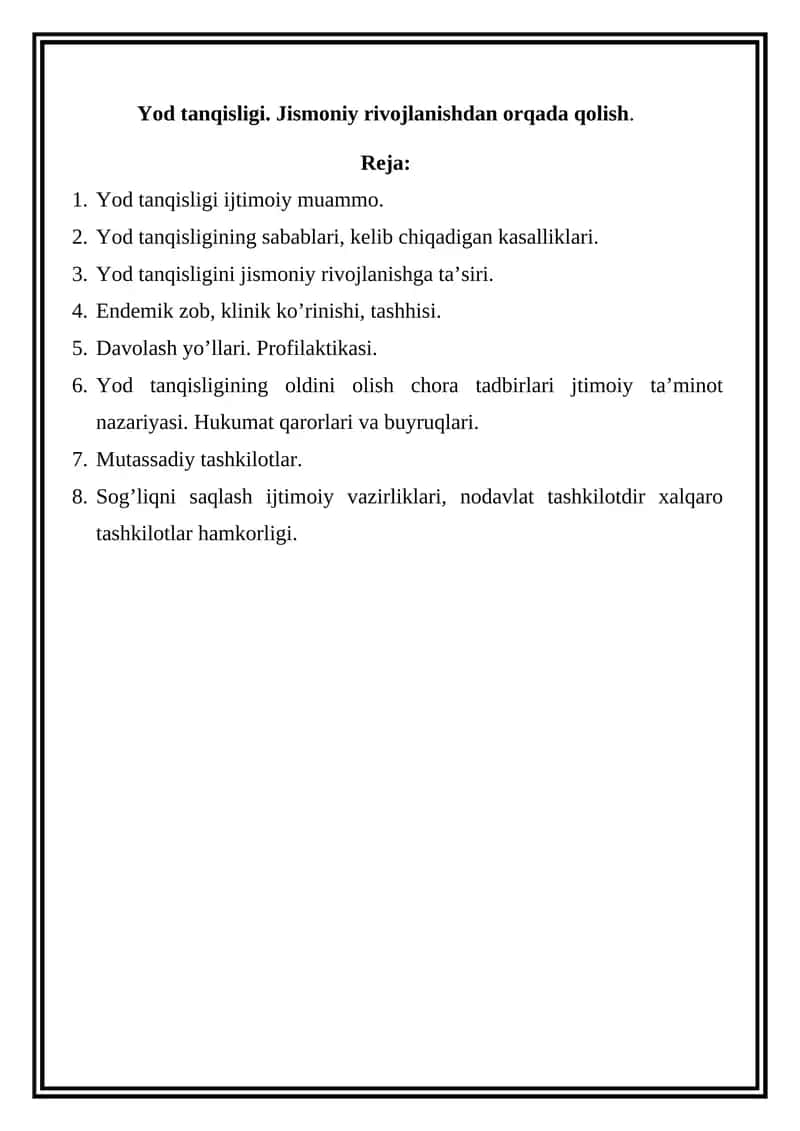 Yod tanqisligi 1