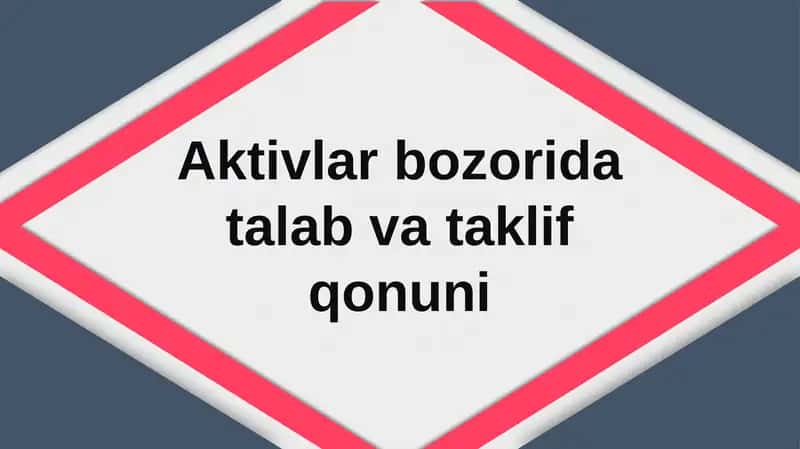 Aktivlar bozorida talab va taklif qonuni 1