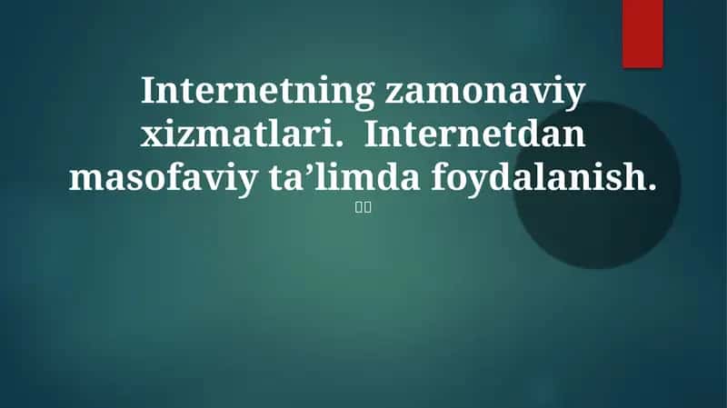 Sinxron Aloqa Vositalari 1