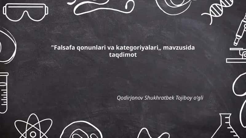 Falsafa qonunlari va kategoriyalari 1