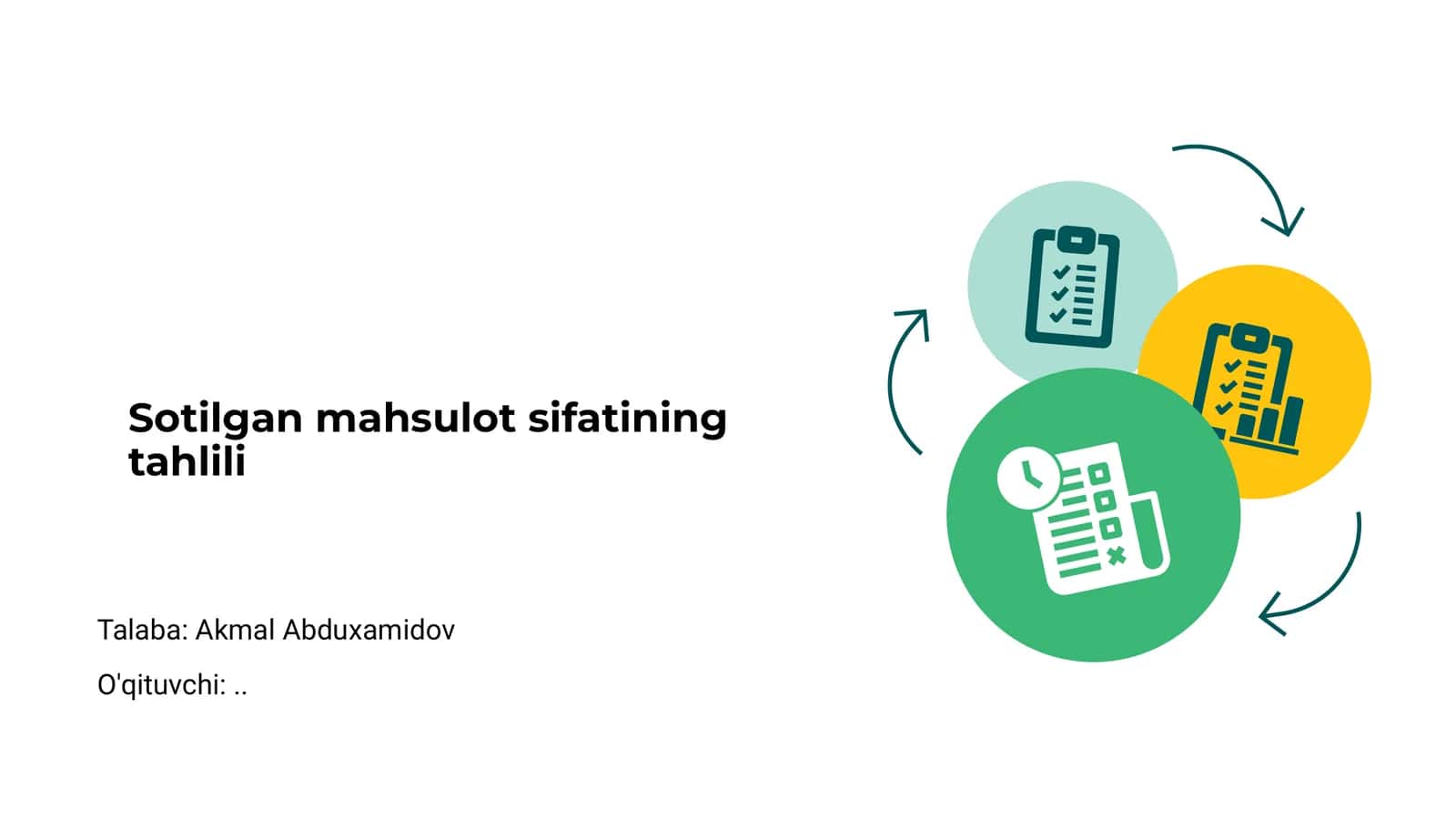 Sotilgan mahsulot sifatining tahlili 1