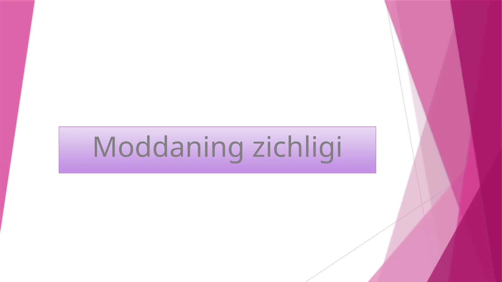 Moddaning zichligi 1