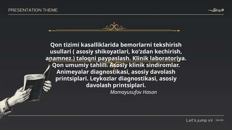 Qon Tizimi Kasalliklari Bilan Bog'liq Bemorlarni Tekshirish Usullari 1