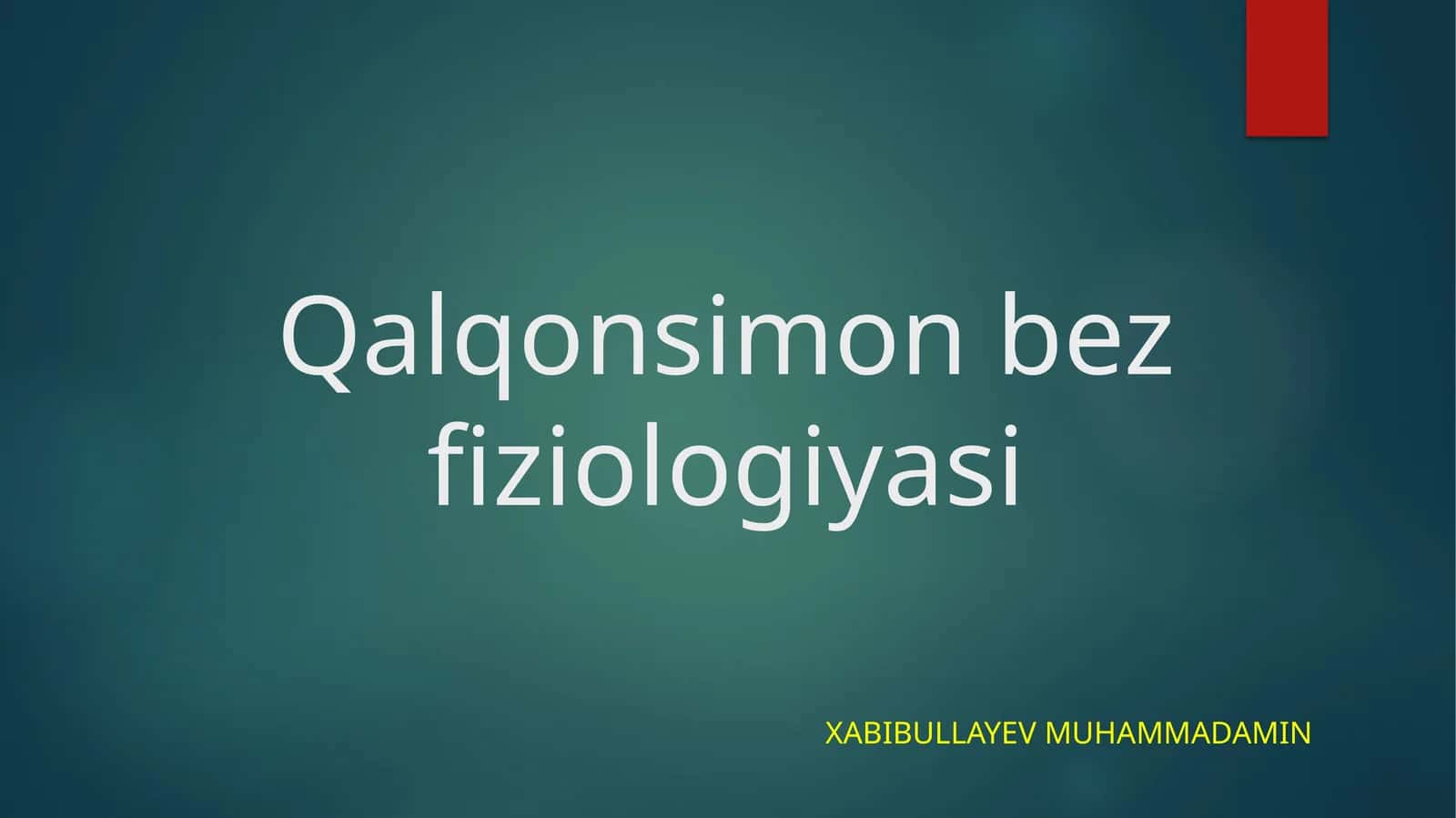 Qalqonsimon bez fiziologiyasi 1