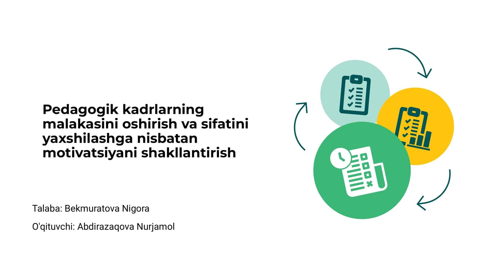 Pedagogik kadrlarning malakasini oshirish va sifatini yaxshilashga nisbatan motivatsiyani shakllantirish 1