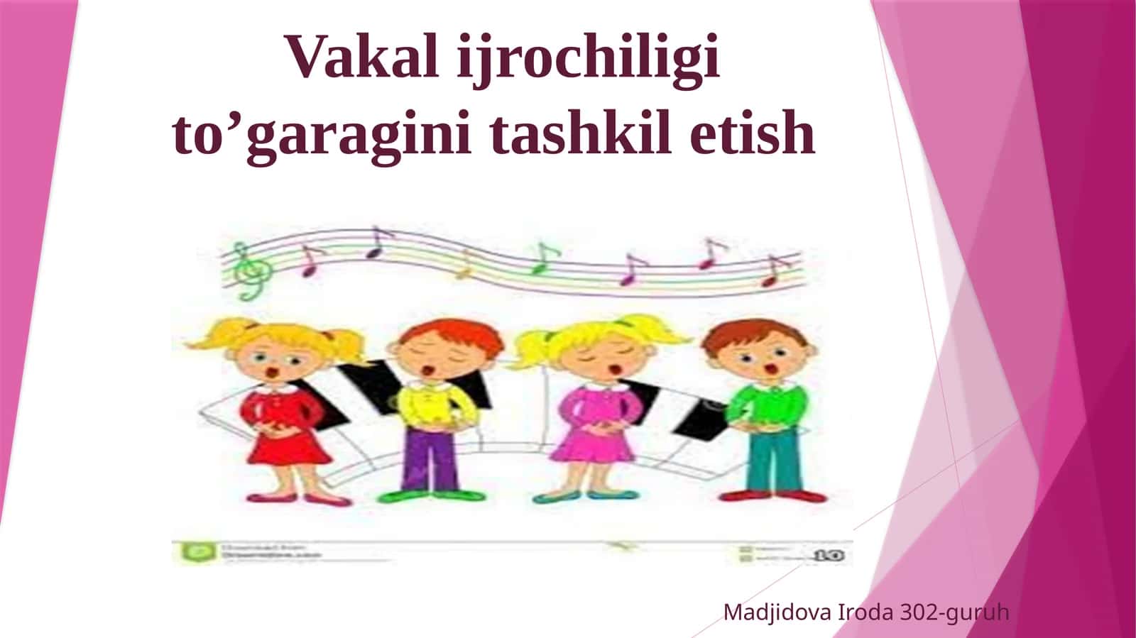 Vakali jrochiligiga to'garakni tashkil etish 1