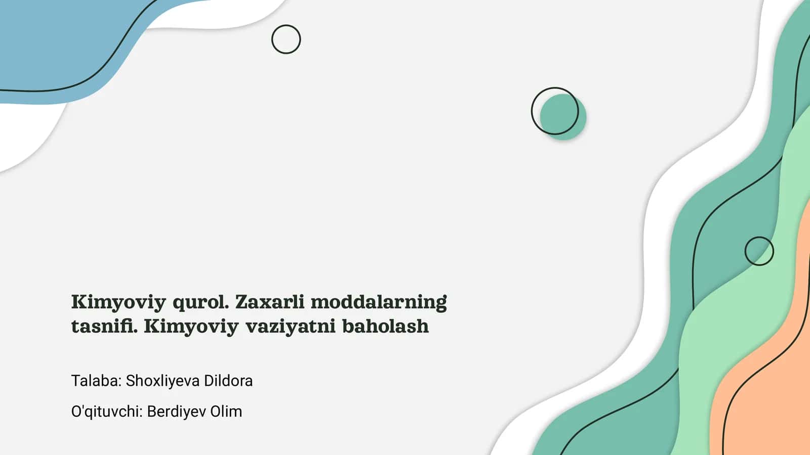 Kimyoviy qurol 1