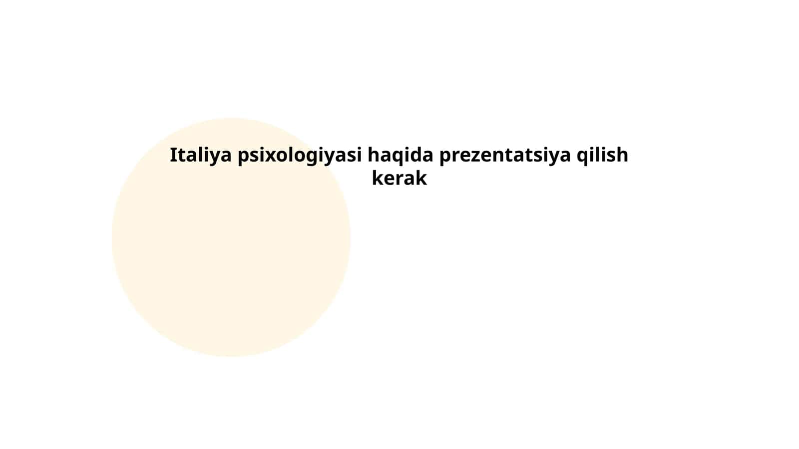 Italiya psixologiyasi 1