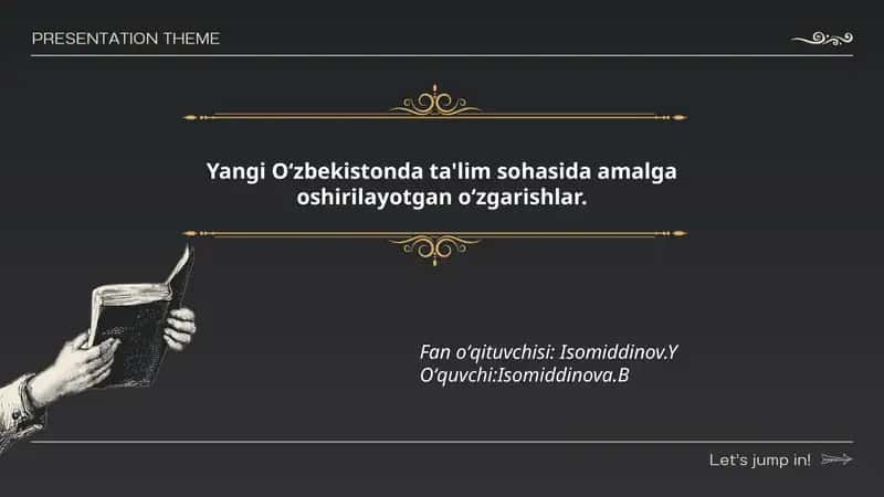 Yangi Oʻzbekistonda ta'lim sohasida amalga oshirilayotgan oʻzgarishlar 1
