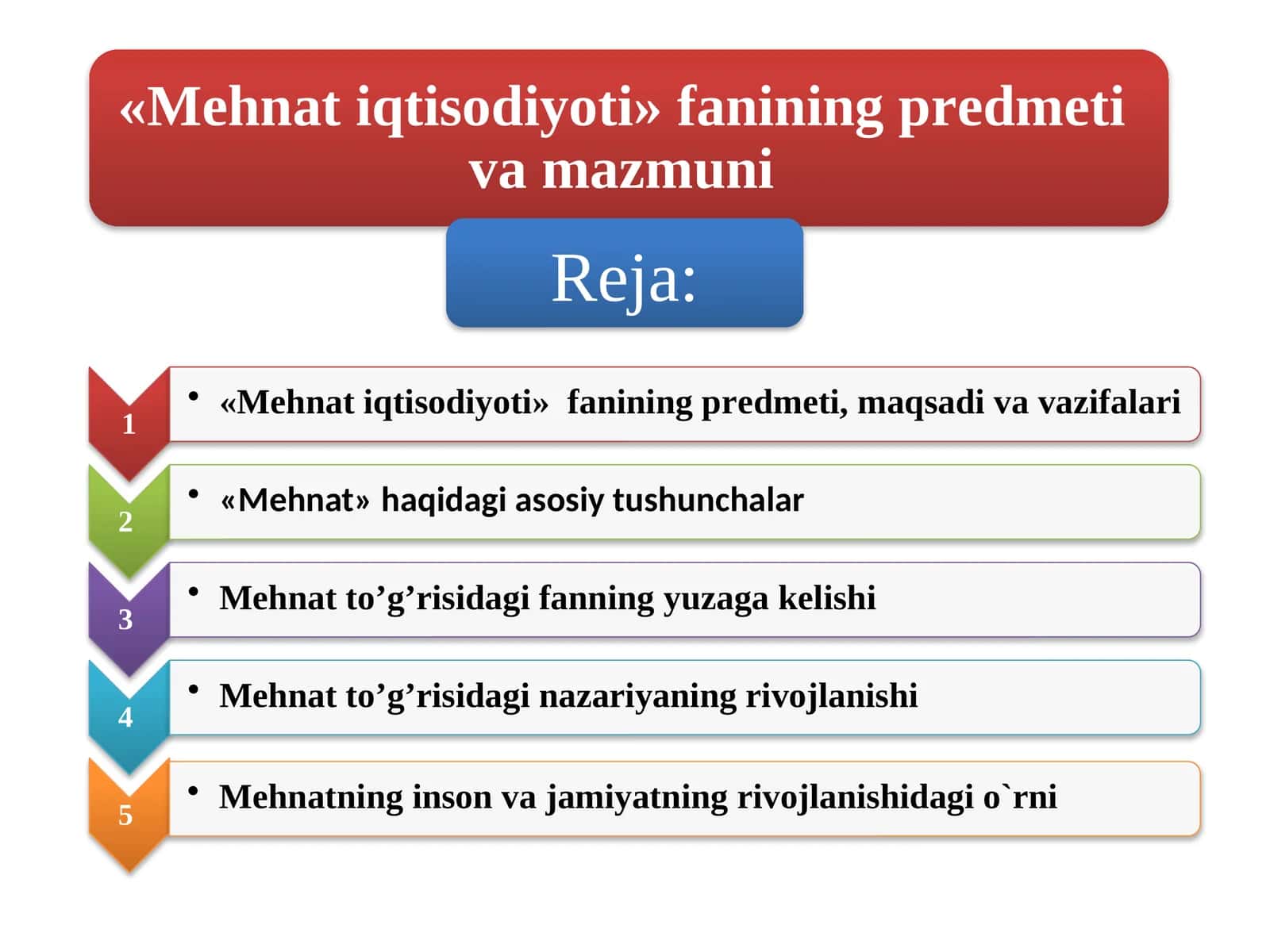 «Mеhnat iqtisodiyoti» fanining prеdmеti  va mazmuni 1