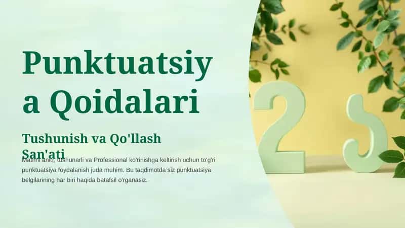 Punktuatsiya Qoidalari 1
