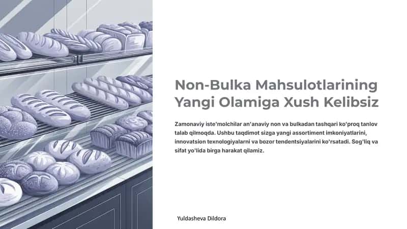 Non-Bulka Mahsulotlarini Yangi Assortimenti 1