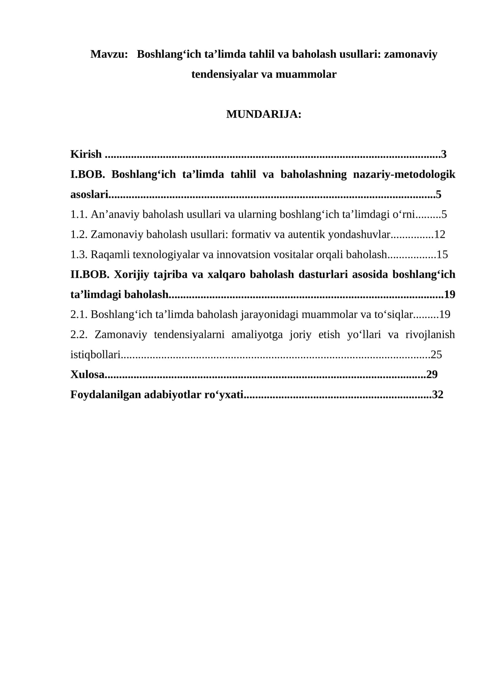 Boshlang‘ich ta’limda tahlil va baholash usullari: zamonaviy tendensiyalar va muammolar 1