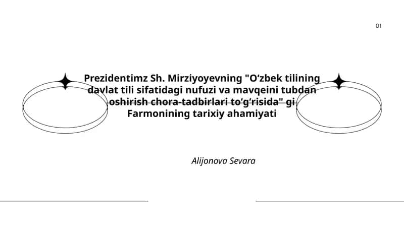 Oʻzbek tilining davlat tili sifatidagi nufuzi va mavqeini tubdan oshirish chora-tadbirlari 1