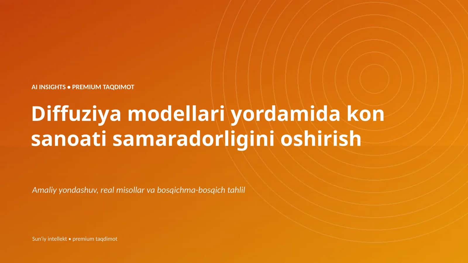 Diffuziya modellari yordamida kon sanoati samaradorligini oshirish 1