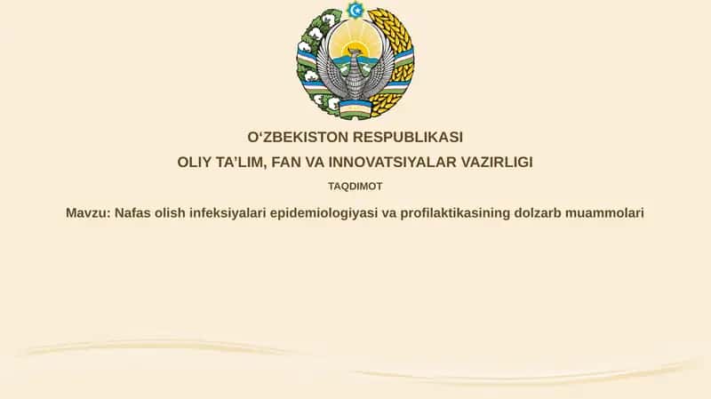 Nafasolish infeksiyalarining epidemiologiyasi va profilaktikasi 1