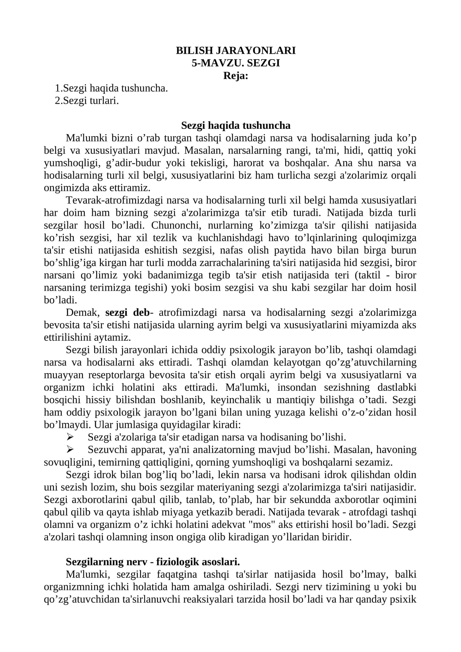 Psixologiya. Sezgi 1