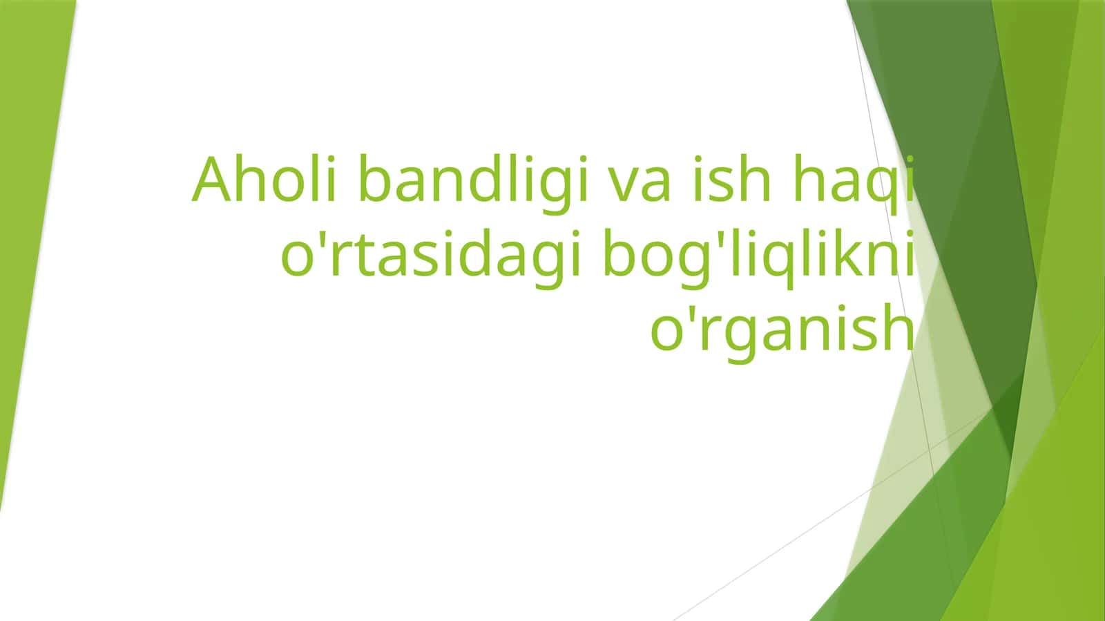 Aholi bandligi va ish haqi o'rtasidagi bog'liqlikni o'rganish 1