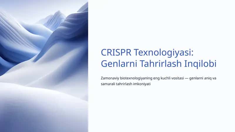 CRISPR Texnologiyasi: Genlarni Tahrirlash Inqilobi 1