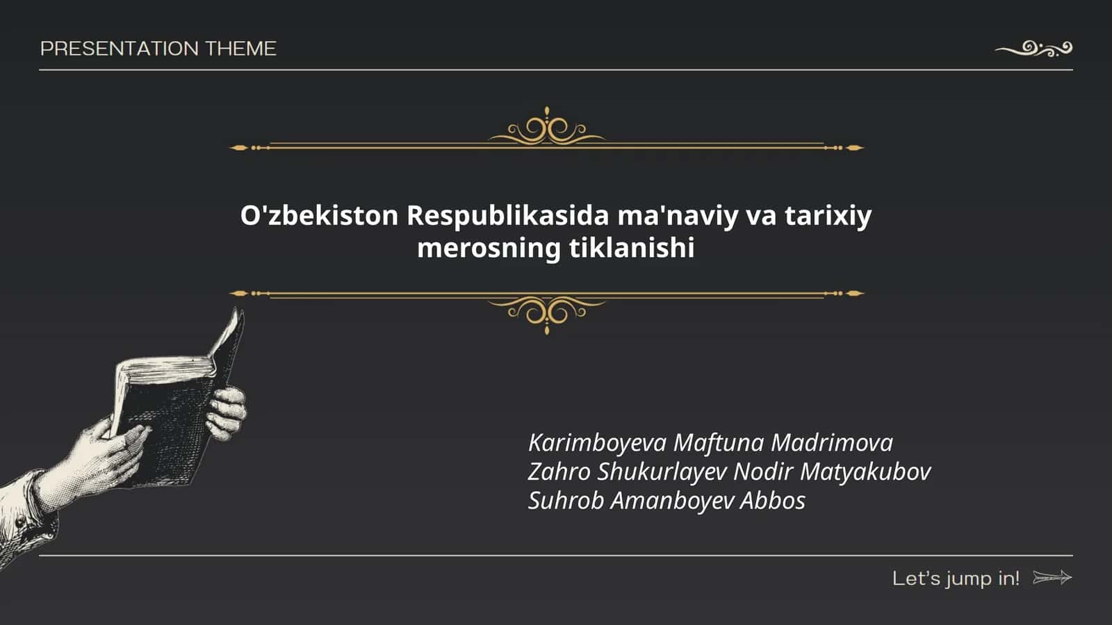O'zbekiston Respublikasida ma'naviy va tarixiy merosning tiklanishi 1