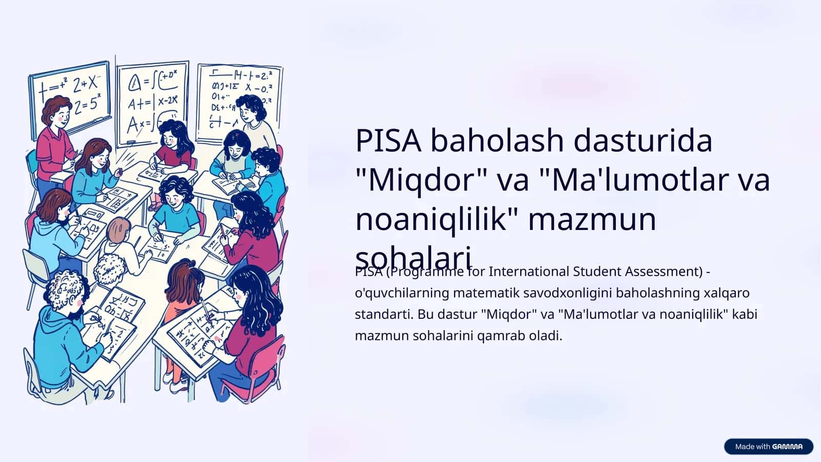 PISA baholash dasturi 1