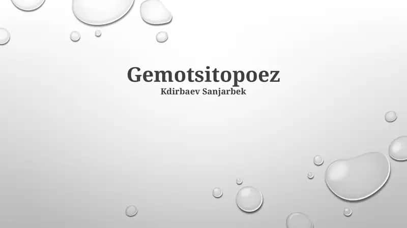 Gemotsitopoez 1