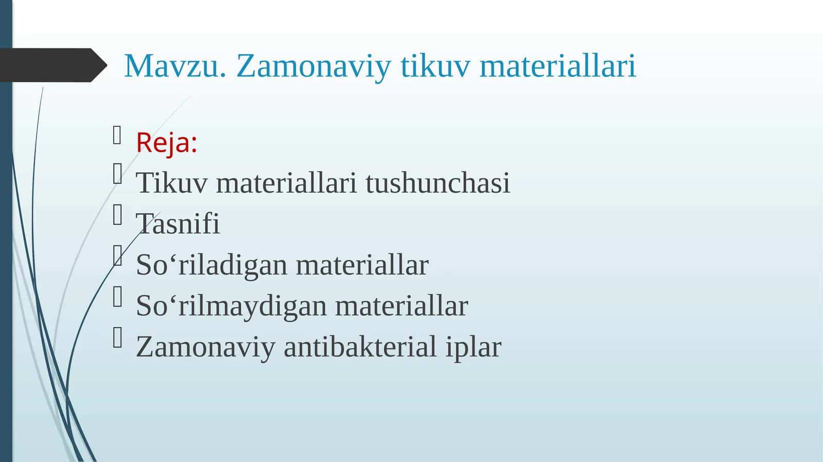 Zamonaviy tikuv materiallari 1
