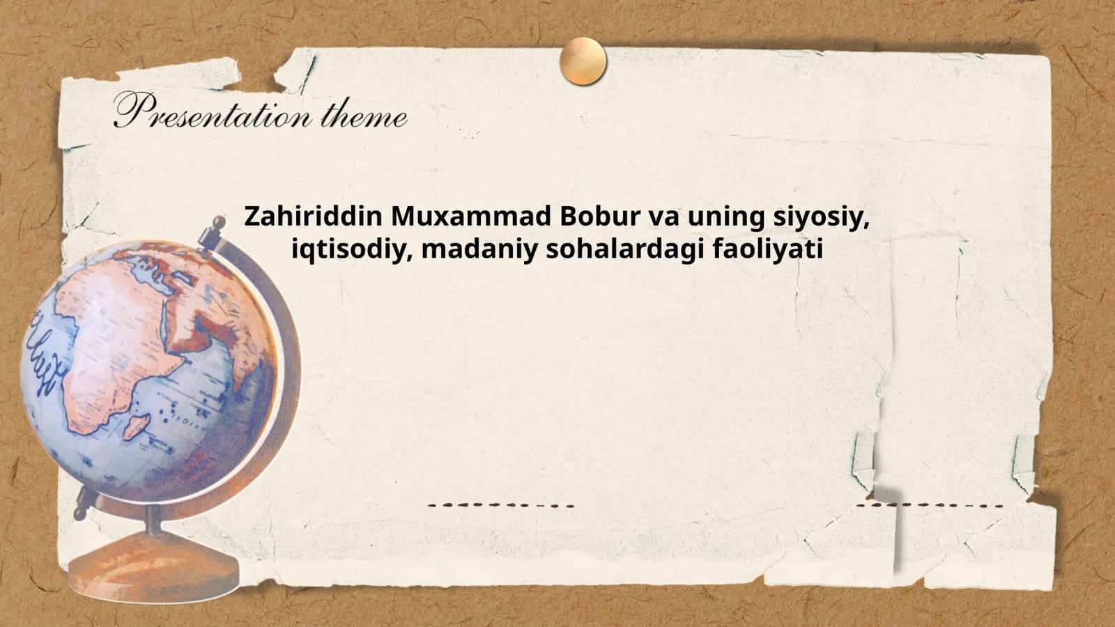 Zahiriddin Muxammad Bobur va uning siyosiy, iqtisodiy, madaniy sohalardagi faoliyati 1