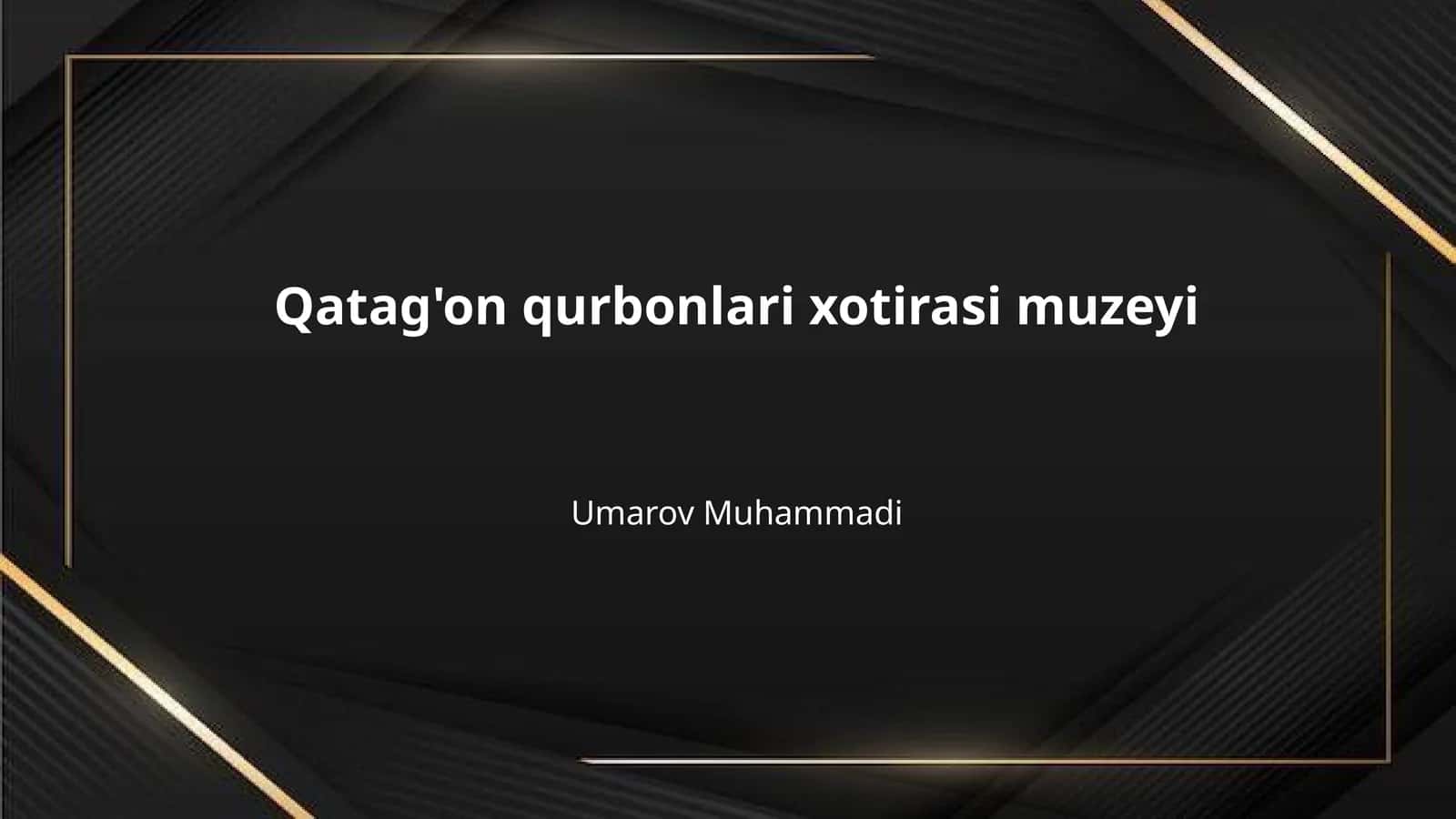 Qatag'on qurbonlari xotirasi muzeyi 1