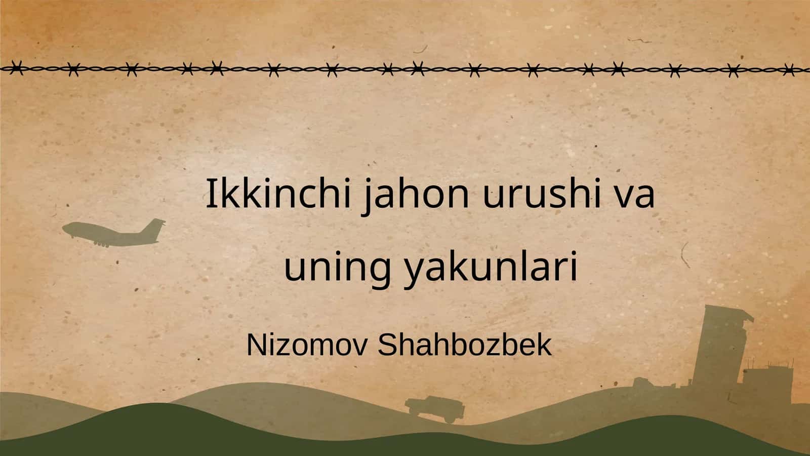 Ikkinchi jahon urushi va uning yakuni 1