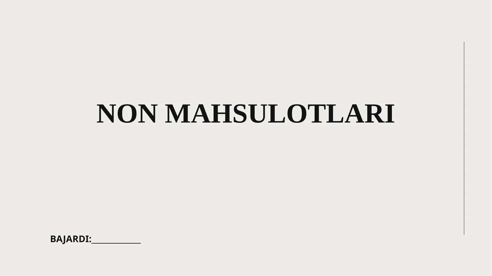 Non mahsulotlari assortimenti 1