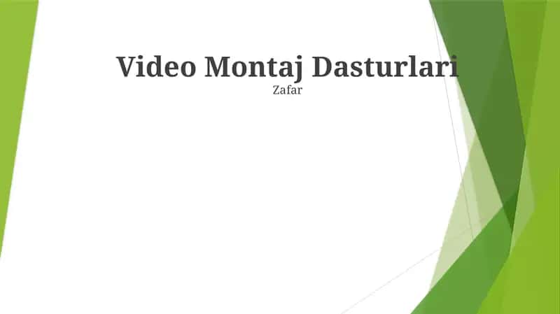 Video Montaj Dasturlari 1