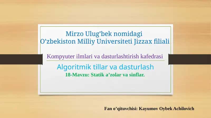 Statika’zolarvasinflar 1
