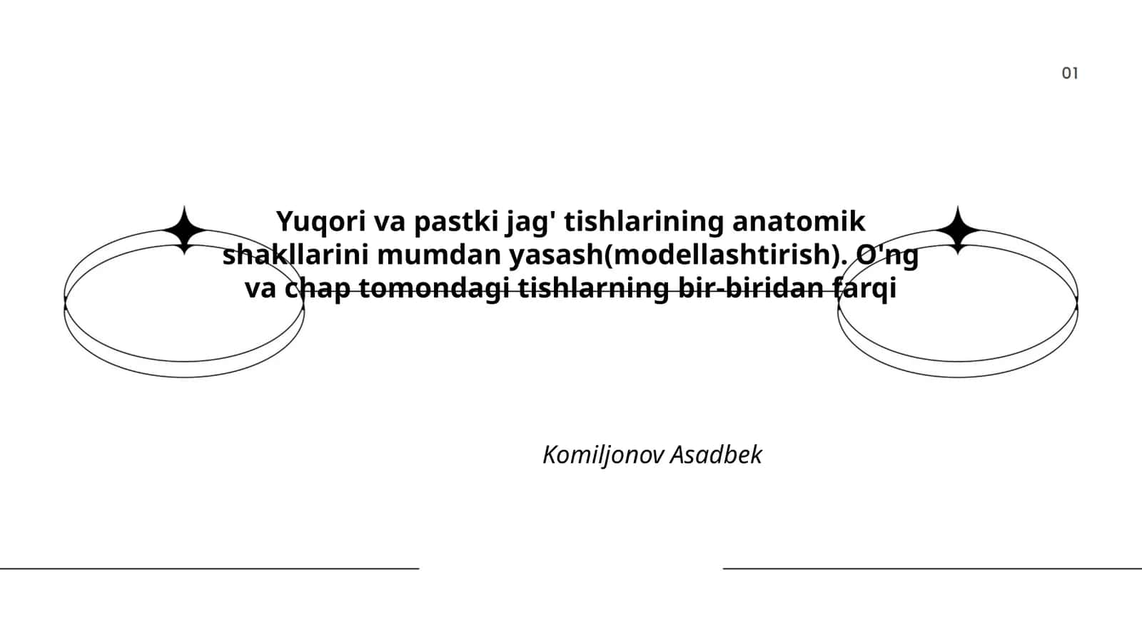 Yuqori va pastki jag' tishlarining anatomik shakllarini mumdan yasash(modellashtirish) 1