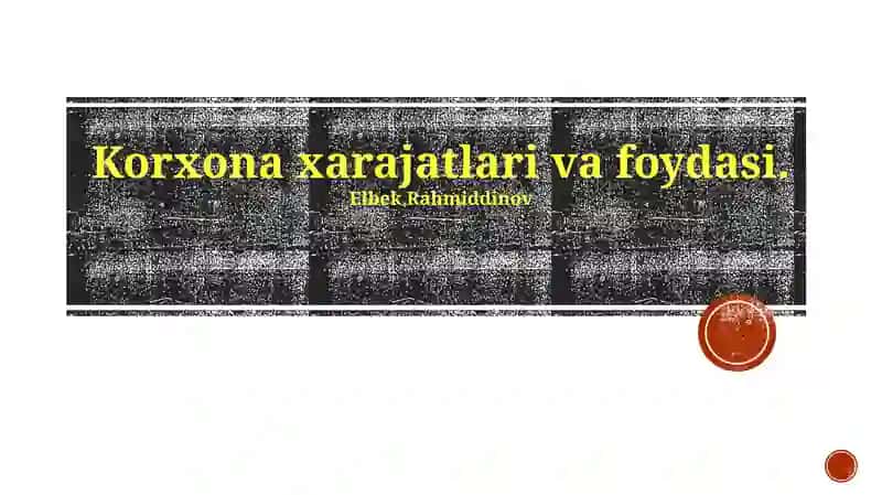 Kompaniya Xarajatlari