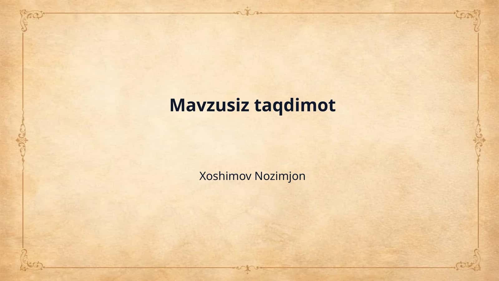 Mavzusiz taqdimot 1