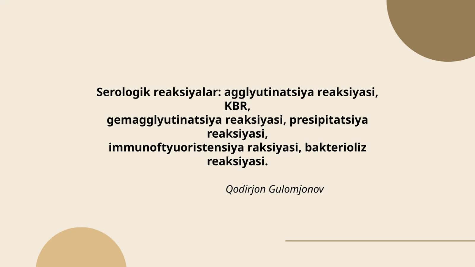 Serologik reaksiyalar 1