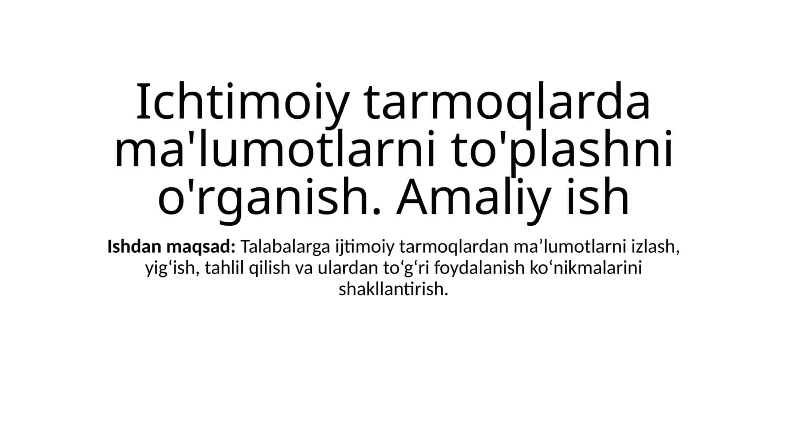 Ijtimoiy tarmoqlardagi ma'lumotlarni qidirish va izlash 1