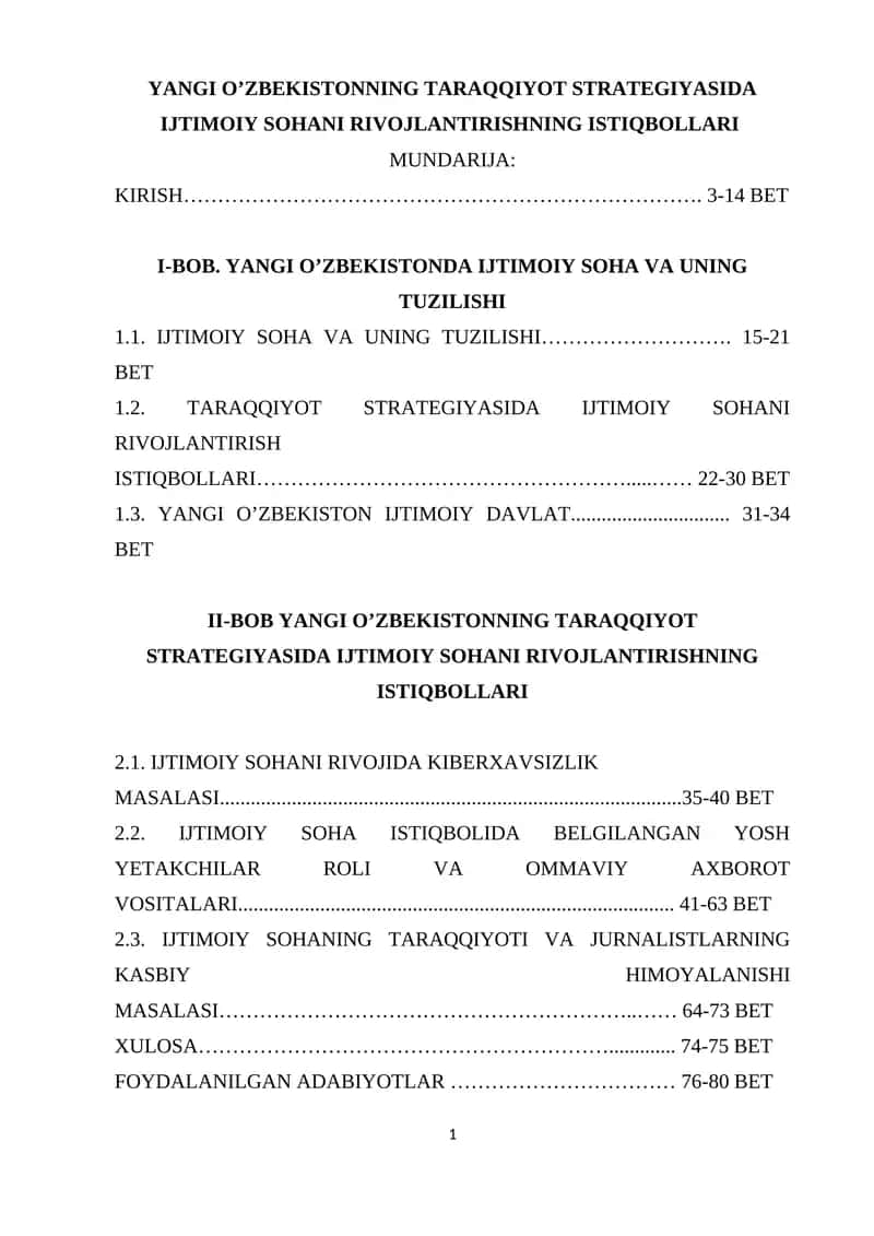 IJTIMOIY SOHANI RIVOJLANTIRISH ISTIQBOLLARI 1