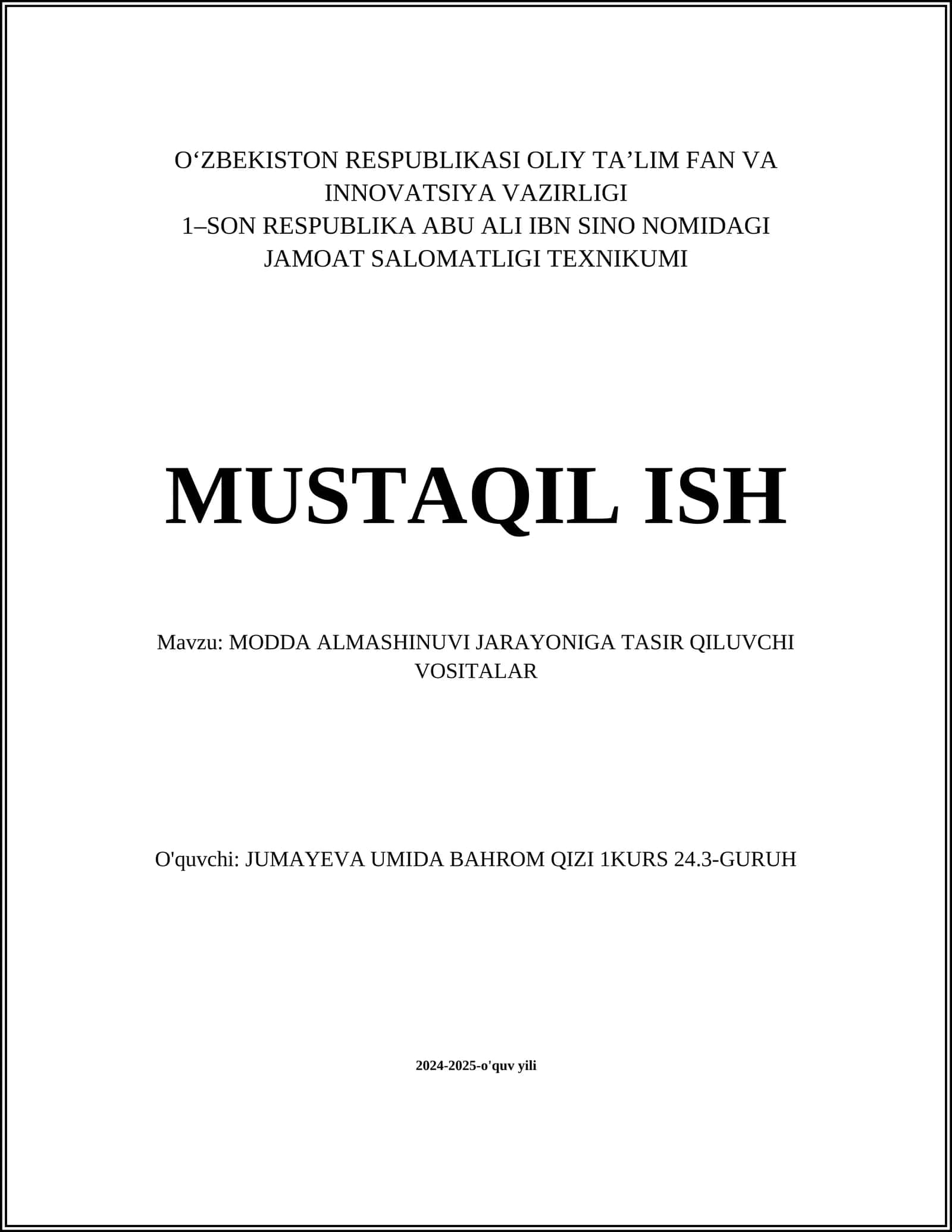 MODDA ALMASHINUVI JARAYONIGA TASIR QILUVCHI VOSITALAR 1