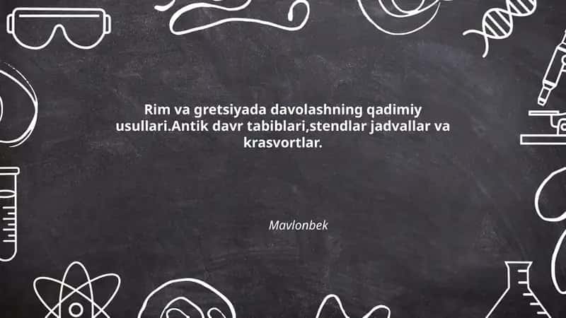 Qadimiy Rim va Gretsiyada shifobaxsh o‘simliklar 1